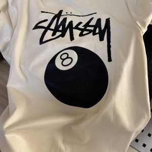 Trendy Black Embroidered Cotton Short Sleeve T-Shirt for Men and Women, American Style Buttonless Polo Top, Casual Fashion Essential