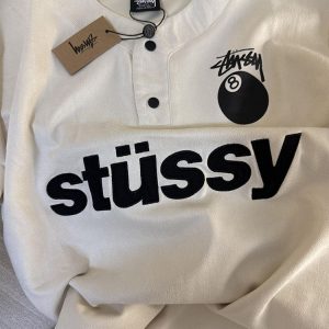 Trendy Black Embroidered Cotton Short Sleeve T-Shirt for Men and Women, American Style Buttonless Polo Top, Casual Fashion Essential