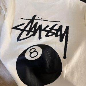 Trendy Black Embroidered Cotton Short Sleeve T-Shirt for Men and Women, American Style Buttonless Polo Top, Casual Fashion Essential