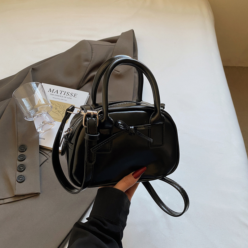 Trendy Bowknot Steamed Bun Handbag for Women - Versatile Small Tote & Shoulder Crossbody Bag for 2025 Fashion