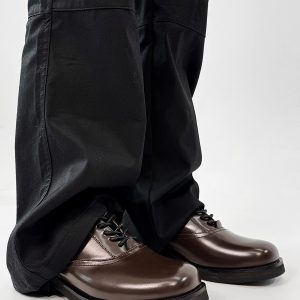 Trendy British Square-Toe Derby Shoes for Men and Women - Thick-Soled Leather Office Commuting Footwear