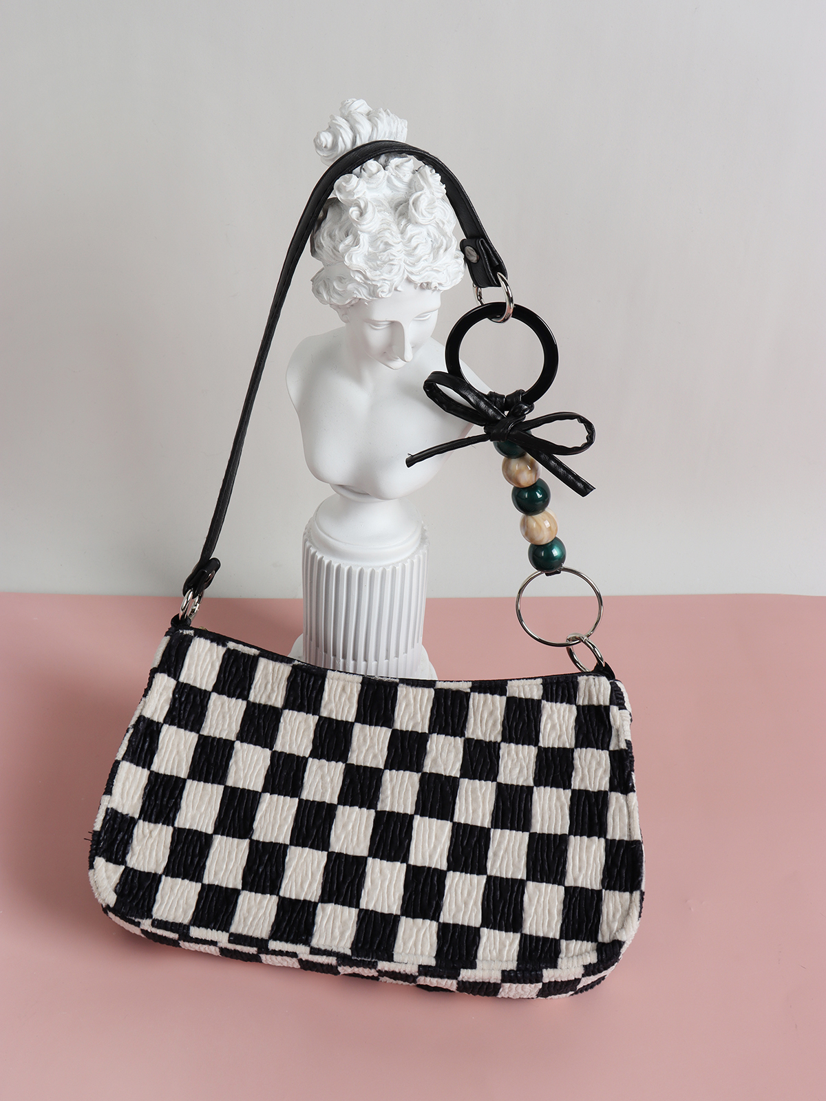 Trendy Checkered Underarm Bag for Women - Versatile Minimalist Crossbody Shoulder Bag for Spring and Summer Fashion Trendy Checkered Underarm Bag for Women - Versatile Minimalist Crossbody Shoulder Bag for Spring and Summer Fashion