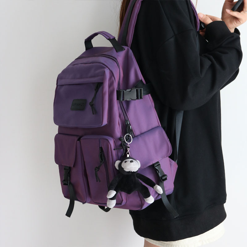 Trendy Colorful Backpack for Men and Women - Fashionable Double-Shoulder School Bag for Students, Perfect for Elementary and Middle School