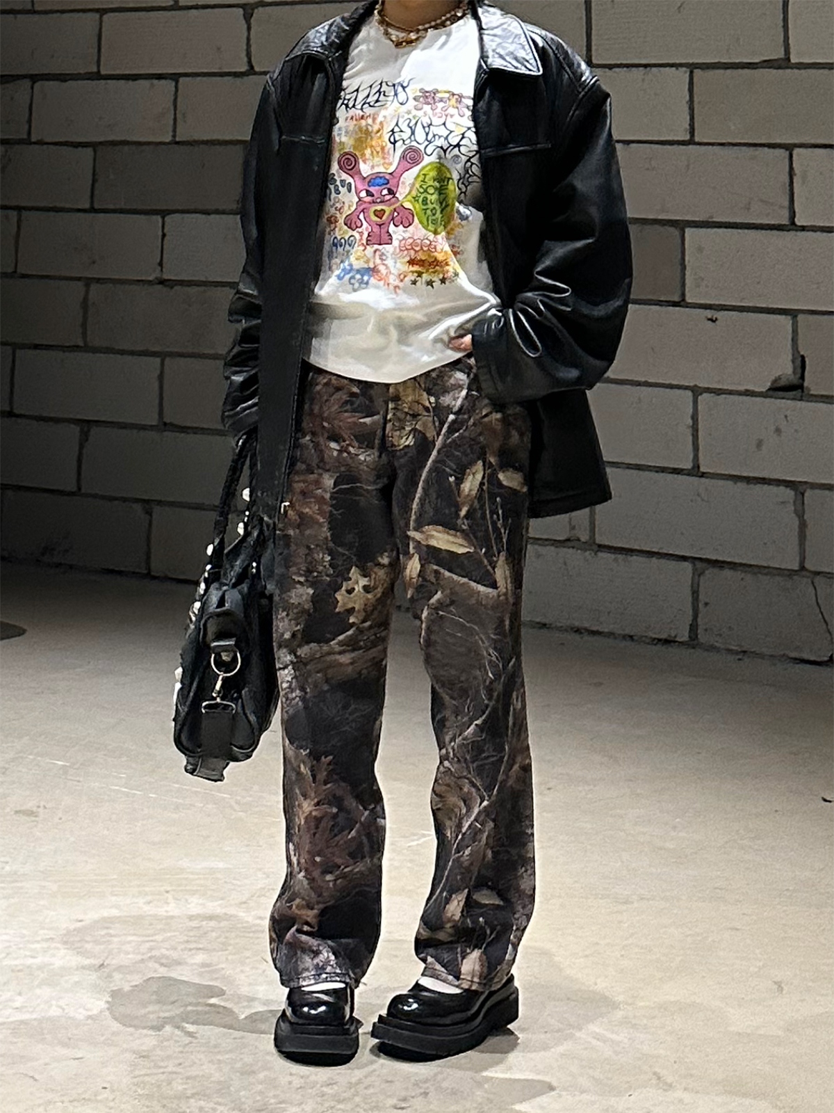 Trendy Earth Tone Camouflage Loose Tapered Pants - Playful Street Fashion Inspired by 90s and Y2K Styles Trendy Earth Tone Camouflage Loose Tapered Pants - Playful Street Fashion Inspired by 90s and Y2K Styles