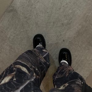 Trendy Earth Tone Camouflage Loose Tapered Pants - Playful Street Fashion Inspired by 90s and Y2K Styles