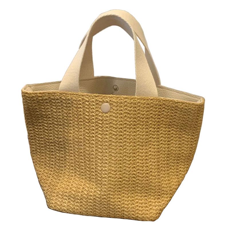 Trendy Handheld Straw Woven Bag for Women - 2023 Retro Beach Vacation Style, Perfect for Summer Outings and Instagram Looks Trendy Handheld Straw Woven Bag for Women - 2023 Retro Beach Vacation Style, Perfect for Summer Outings and Instagram Looks