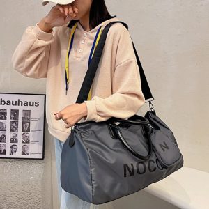 Trendy Large Capacity Tote Bag for Travel - Unisex Shoulder Bag for Short Trips - Stylish Ins Luggage Bag