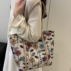 Trendy Large Capacity Tote Bag for Women, Korean Style Shoulder Bag, Versatile High-End Commuting Bag for Summer 2025