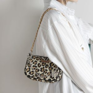 Trendy Leopard Print Zebra Pattern Crossbody Phone Bag for Women - Cute Underarm Bag for Spring and Summer 2022 Fashion