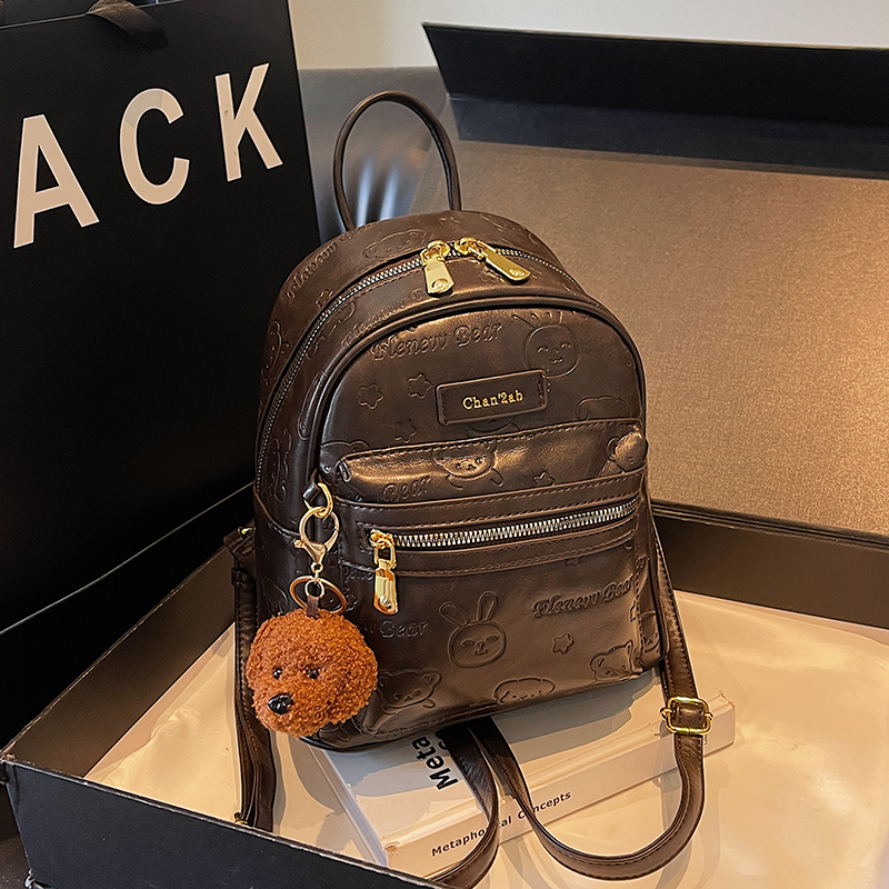 Trendy Mini Backpack for Women - High-End Graffiti Double Shoulder Bag, Stylish Pressure Change Design, 2025 New Model