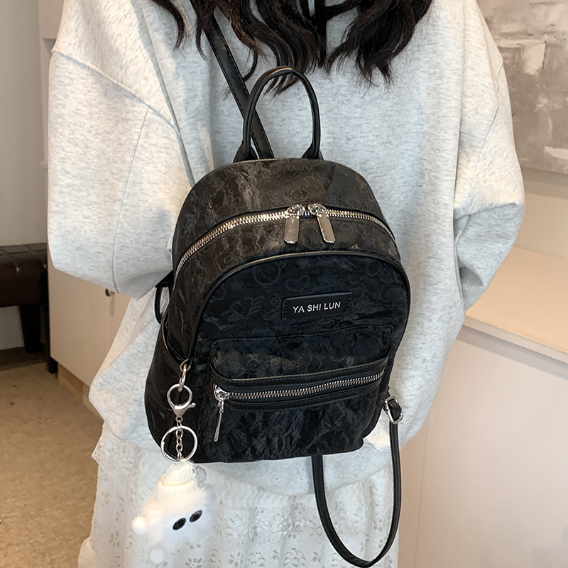 Trendy Mini Embossed Backpack for Women, Versatile Dual Shoulder Bag, 2025 Korean Style Travel Essential Trendy Mini Embossed Backpack for Women, Versatile Dual Shoulder Bag, 2025 Korean Style Travel Essential