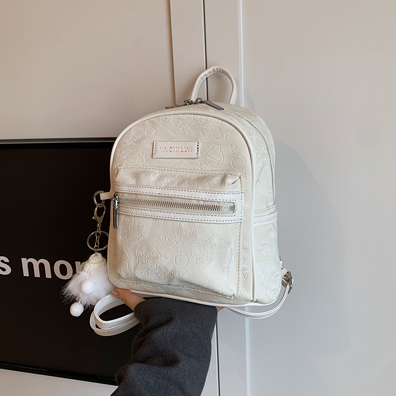 Trendy Mini Embossed Backpack for Women, Versatile Dual Shoulder Bag, 2025 Korean Style Travel Essential Trendy Mini Embossed Backpack for Women, Versatile Dual Shoulder Bag, 2025 Korean Style Travel Essential