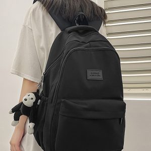 Trendy Minimalist Women's Backpack for School - Mid-High Capacity, Dirt-Resistant, Double Shoulder Design