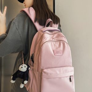 Trendy Minimalist Women's Backpack for School - Mid-High Capacity, Dirt-Resistant, Double Shoulder Design