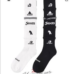 Trendy Multi-Layered Letter Print Long Knee-High Sports Socks for Men and Women - Skateboard & Football Style