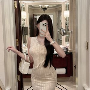 Trendy Off-Shoulder Knitted Dress in Pure Desire Style - Luna Lona 8.1 New Design, Perfect for 90s and Y2K Fashion Lovers