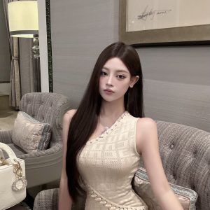 Trendy Off-Shoulder Knitted Dress in Pure Desire Style - Luna Lona 8.1 New Design, Perfect for 90s and Y2K Fashion Lovers