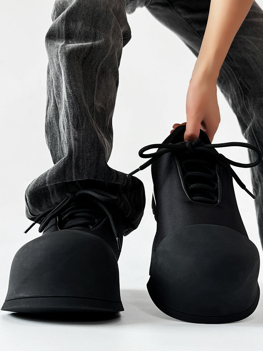 Trendy Oversized Black Sneakers for Men & Women, High Street Warrior Mickey Thick-Soled Height-Increasing Shoes Trendy Oversized Black Sneakers for Men & Women, High Street Warrior Mickey Thick-Soled Height-Increasing Shoes