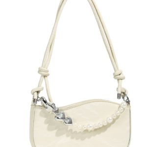 Trendy Pearl Chain Crossbody Bag for Women - 2025 Spring/Summer Niche Small Shoulder and Underarm Bag
