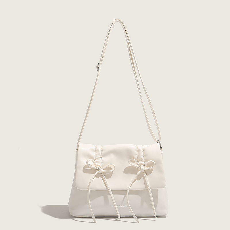 Trendy Pink Bow Shoulder Bag for Women - Large Capacity Crossbody Commuter Tote for 2024 Fashion