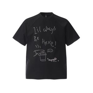 Trendy Relaxed Fit Beaded Letter Short Sleeve T-Shirt for Men and Women - Summer High-End Couple Style