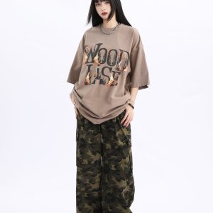 Trendy Retro Half Sleeve T-Shirt for Men and Women - Loose Fit American Style - Summer 2025 High Street Fashion