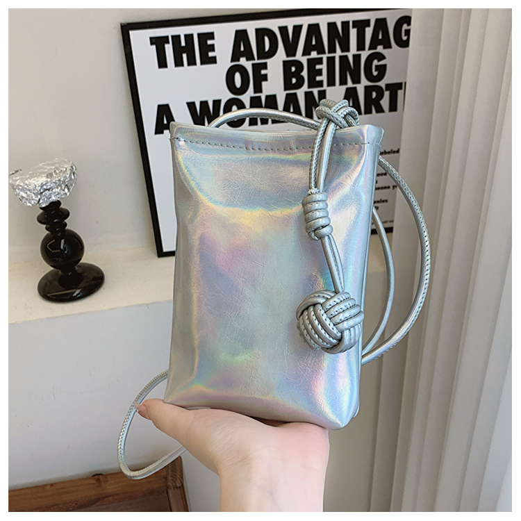 Trendy Silver Mini Handbag for Women - 2025 Summer Versatile Chain Shoulder Crossbody Phone Bag Trendy Silver Mini Handbag for Women - 2025 Summer Versatile Chain Shoulder Crossbody Phone Bag