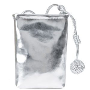 Trendy Silver Mini Handbag for Women - 2025 Summer Versatile Chain Shoulder Crossbody Phone Bag