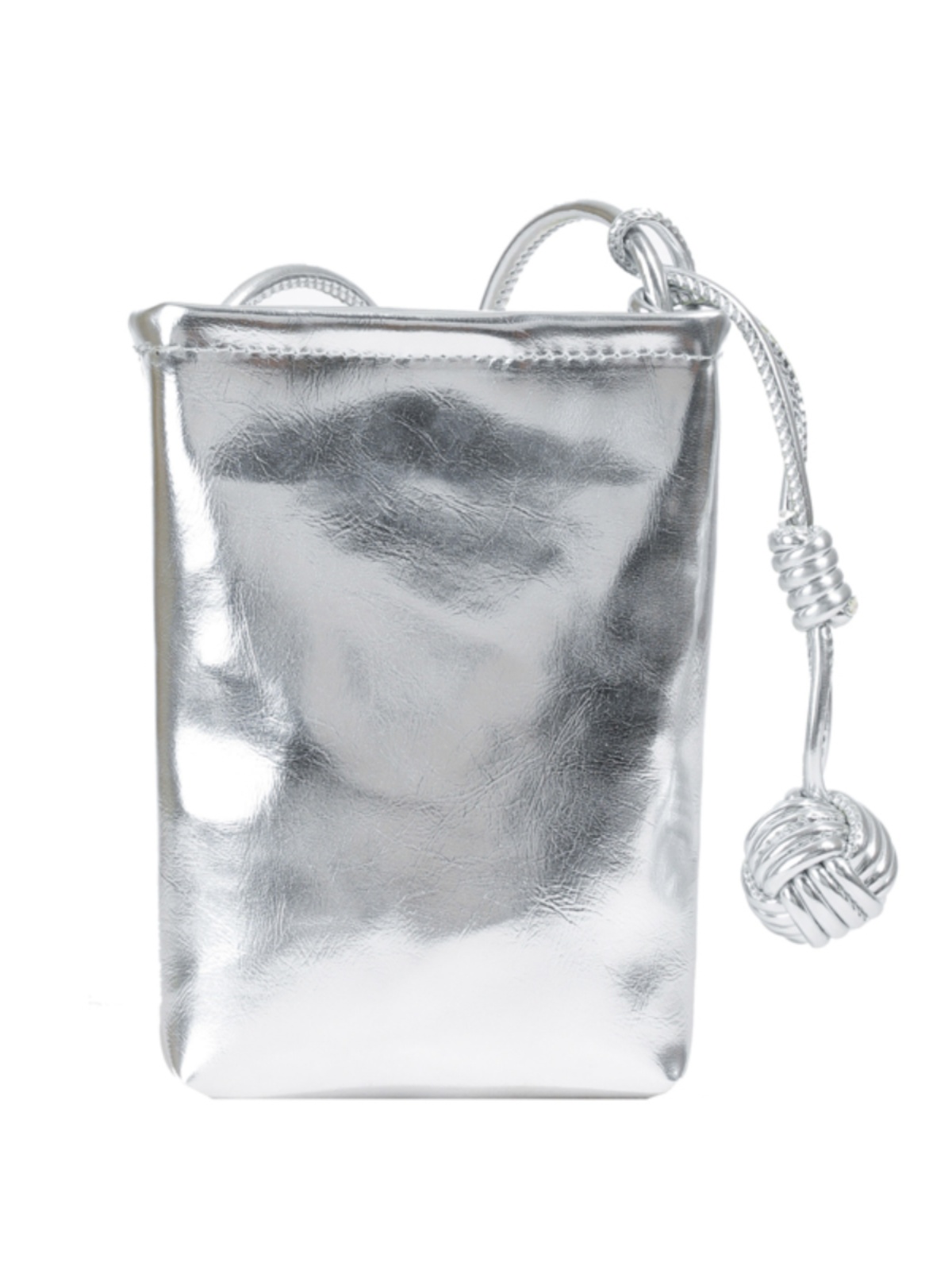 Trendy Silver Mini Handbag for Women - 2025 Summer Versatile Chain Shoulder Crossbody Phone Bag Trendy Silver Mini Handbag for Women - 2025 Summer Versatile Chain Shoulder Crossbody Phone Bag