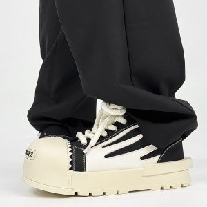 Trendy Thick-Soled Open-Mouth Mickey Board Shoes for Couples - Height-Increasing Sports Sneakers for Men and Women