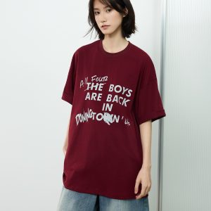 Trendy Unisex Short-Sleeve T-Shirt with Letter Print, Casual American Style Tee for Commuting, Perfect for 90s and Y2K Fashion Lovers