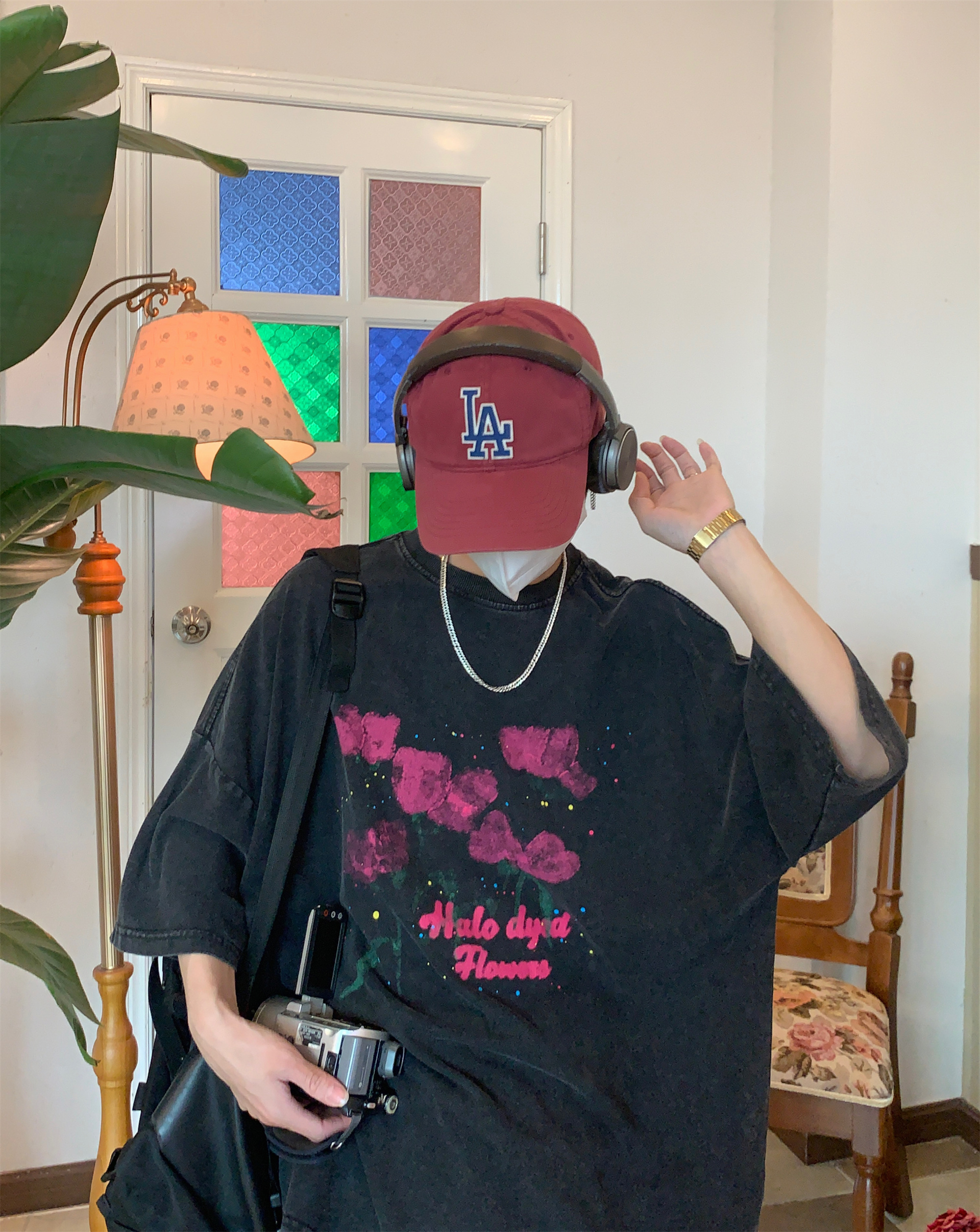 Trendy Vintage Wash Dream Print Short Sleeve T-Shirt for Couples - Unisex Summer High Street Style Tee Trendy Vintage Wash Dream Print Short Sleeve T-Shirt for Couples - Unisex Summer High Street Style Tee