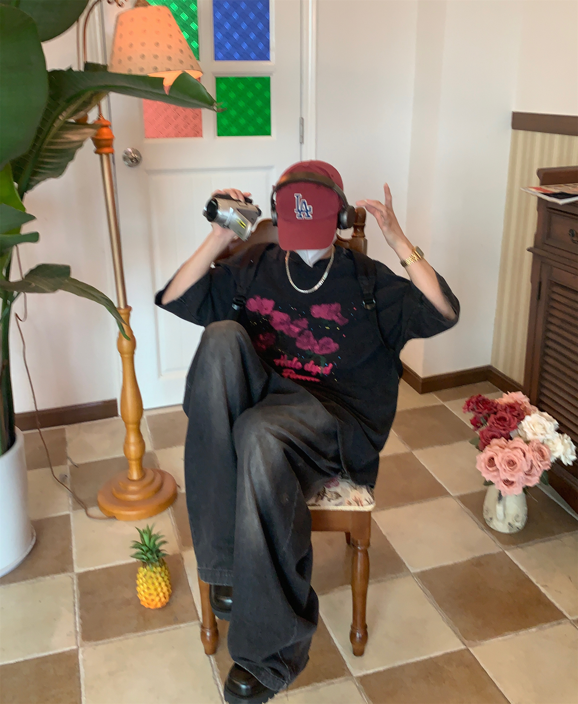 Trendy Vintage Wash Dream Print Short Sleeve T-Shirt for Couples - Unisex Summer High Street Style Tee Trendy Vintage Wash Dream Print Short Sleeve T-Shirt for Couples - Unisex Summer High Street Style Tee