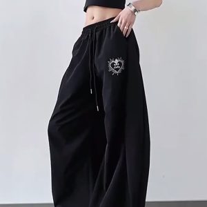 Trendy White Cargo Pants for Women, Loose Fit Hip-Hop Style, Casual Streetwear for Dance and Everyday Wear