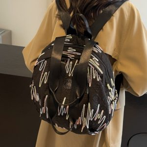 Trendy Women's Canvas Backpack - Versatile Lightweight Tote Bag with Large Capacity for Students and Everyday Use