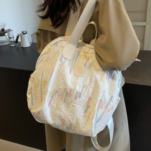 Trendy Women's Canvas Backpack - Versatile Lightweight Tote Bag with Large Capacity for Students and Everyday Use