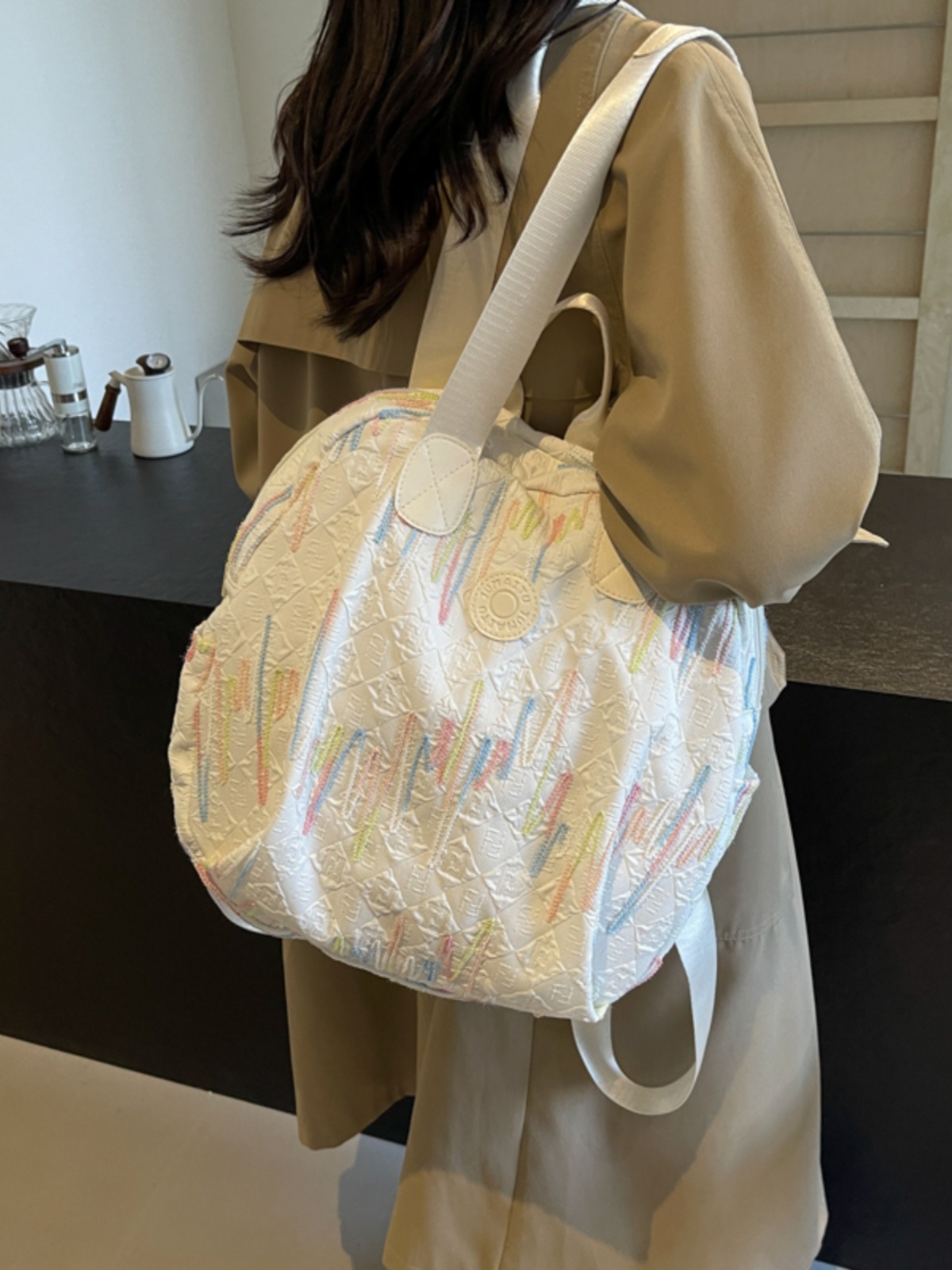 Trendy Women's Canvas Backpack - Versatile Lightweight Tote Bag with Large Capacity for Students and Everyday Use Trendy Women's Canvas Backpack - Versatile Lightweight Tote Bag with Large Capacity for Students and Everyday Use