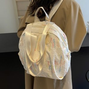 Trendy Women's Canvas Backpack - Versatile Lightweight Tote Bag with Large Capacity for Students and Everyday Use