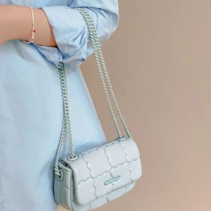 Trendy Women's Cookie Pattern Shoulder Bag - Glossy Versatile Chain Crossbody Bag for 2023 Fashionistas