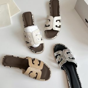 Trendy Women's Cowhide Sandals - Simple Korean Style Flat Beach Slippers for Summer Fashion