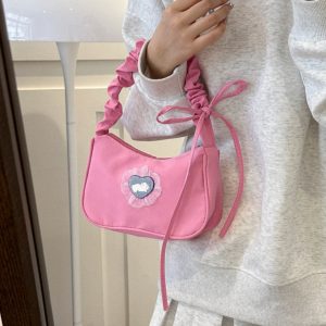 Trendy Women's Crescent Bag 2025, Unique Wrinkled Drawstring Tote, Fashionable Shoulder Underarm Bag
