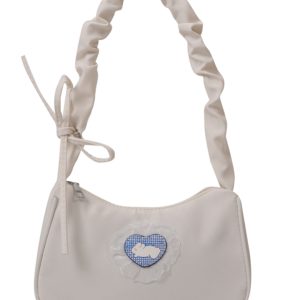 Trendy Women's Crescent Bag 2025, Unique Wrinkled Drawstring Tote, Fashionable Shoulder Underarm Bag