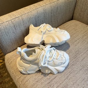 Trendy Women's Dad Shoes, Retro 2024 Lace-Up Thick-Soled Platform Sneakers, Versatile Sports Casual Footwear