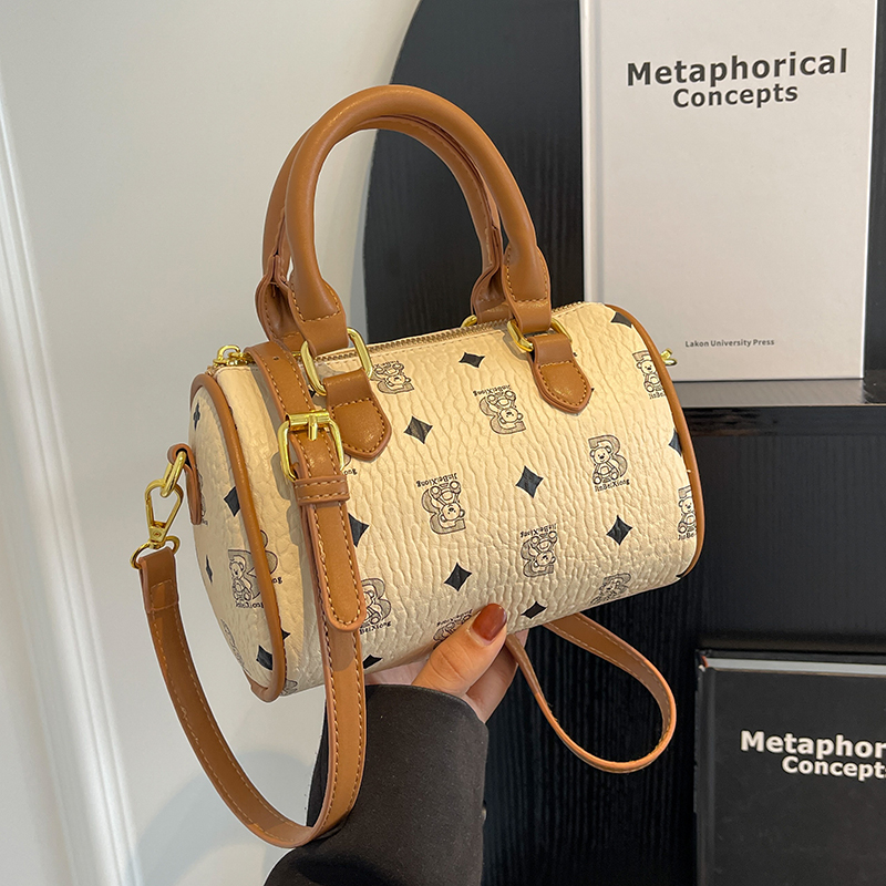 Trendy Women's High-End Quality Cylindrical Crossbody Handbag - Stylish Versatile Design for 2025 Fashion