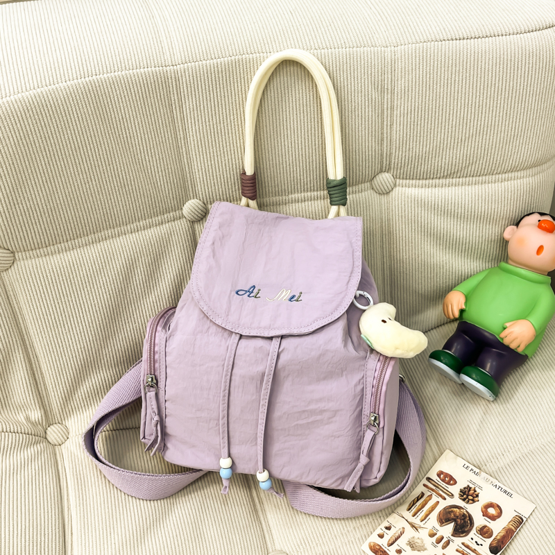 Trendy Women's Leisure Travel Backpack 2025 - Solid Color Small Student Backpack for Class and Everyday Use Trendy Women's Leisure Travel Backpack 2025 - Solid Color Small Student Backpack for Class and Everyday Use