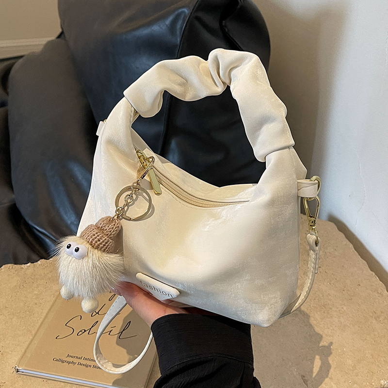 Trendy Women's Pleated Cloud Bag - Casual Chic Small Square Handbag for Shoulder or Crossbody - 2025 Fashion Style