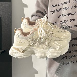 Trendy Women's Sports Shoes - Breathable Thick-Soled Mesh Dad Sneakers for Summer 2025, Soft-Bottom Casual Footwear