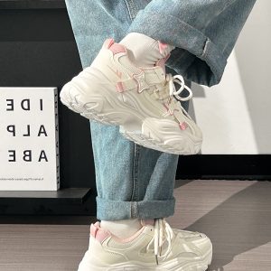 Trendy Women's Sports Shoes - Breathable Thick-Soled Mesh Dad Sneakers for Summer 2025, Soft-Bottom Casual Footwear