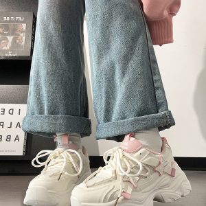 Trendy Women's Sports Shoes - Breathable Thick-Soled Mesh Dad Sneakers for Summer 2025, Soft-Bottom Casual Footwear