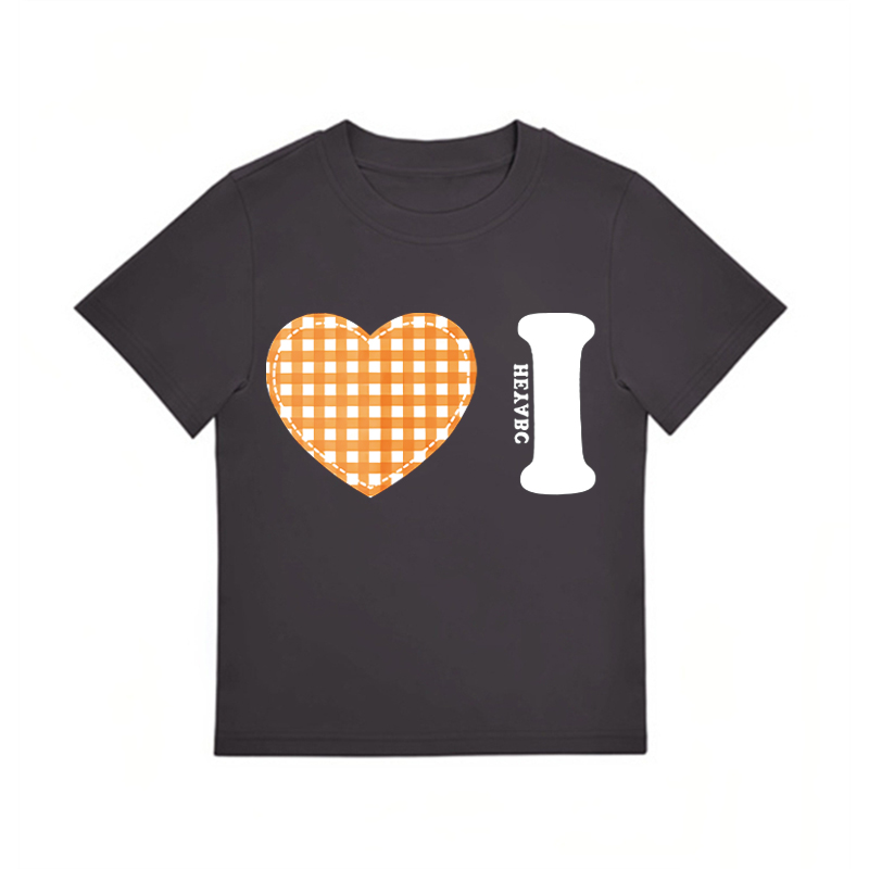 Trendy Women's Summer Short Sleeve Plaid Heart Print T-Shirt - Slim Fit Round Neck Top for a Chic American Style Look Trendy Women's Summer Short Sleeve Plaid Heart Print T-Shirt - Slim Fit Round Neck Top for a Chic American Style Look